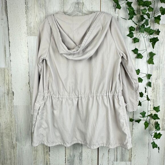 paradis térre cream military zip up jacket womens size small - Picture 2 of 8